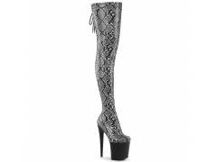 Ботфорты Pleaser FLAM3008SP-BT/GY-B/B